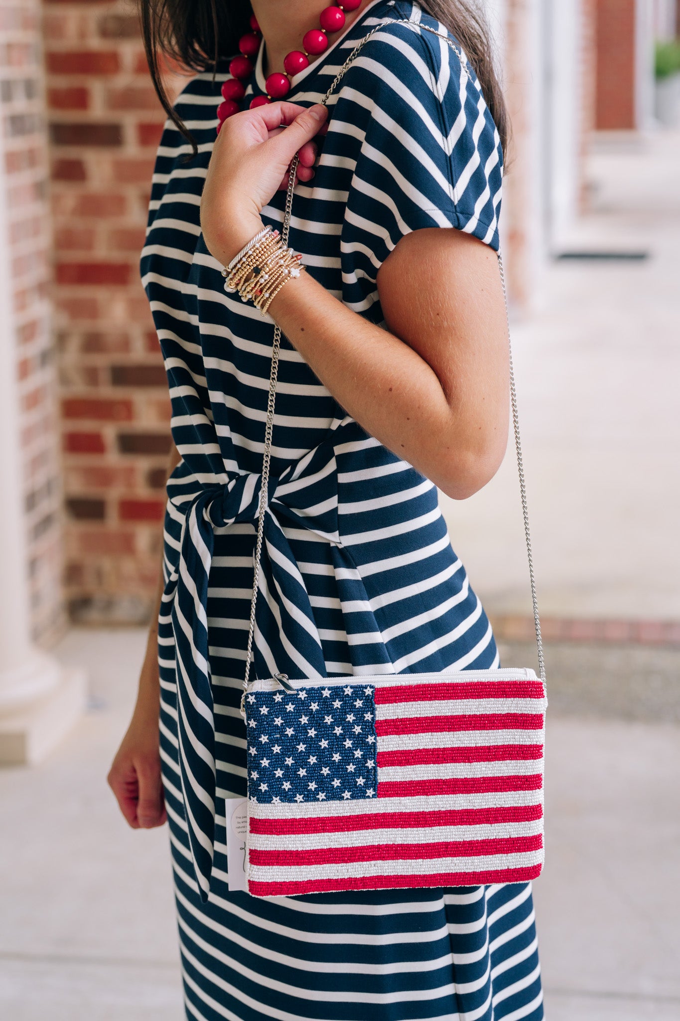 Mud Pie - Pouch - Americana Beaded Clutch - Findlay Rowe Designs