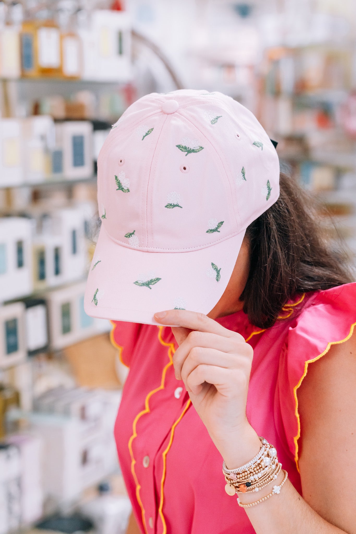 Rifle Paper Co - Baseball Cap - Hydrangea - Pink - Findlay Rowe Designs