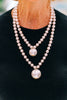 Double Pearl Long Necklace
