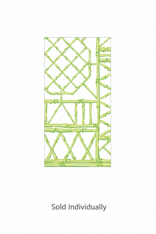 Caspari - Cloth Napkin - Bamboo Screen - Green - Findlay Rowe Designs