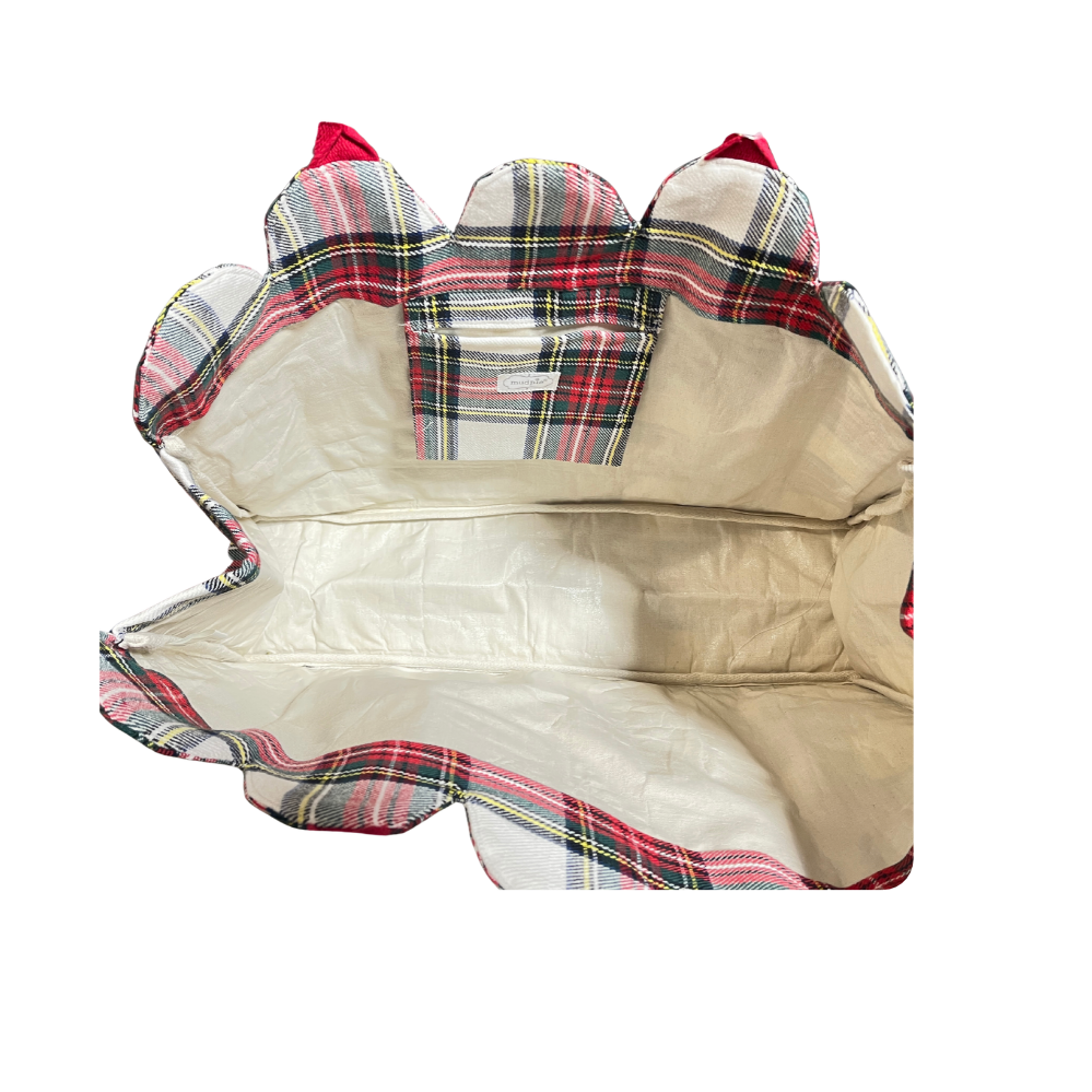 Mud Pie - Tote - Scalloped Tartan Plaid - Findlay Rowe Designs