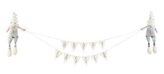 Mud Pie - Happy Easter Gnome Banner