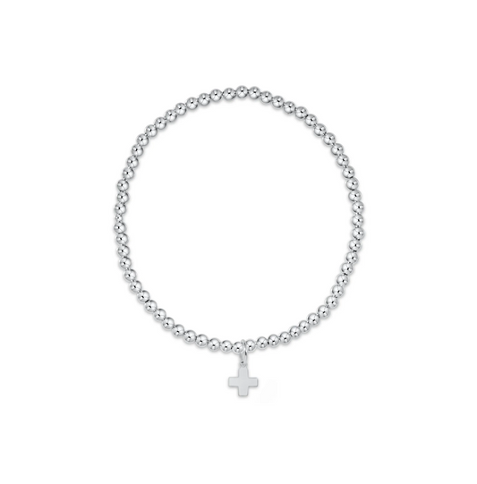 Enewton - Classic Sterling 2mm Bead Bracelet - Signature Cross - Findlay Rowe Designs
