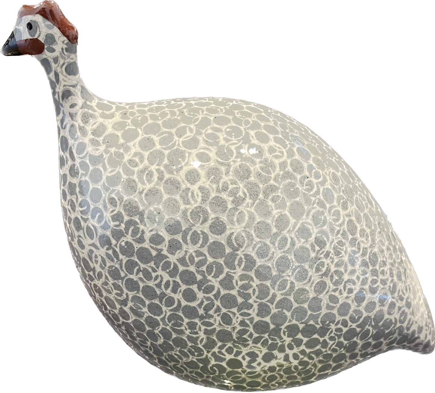 Ceramics Lussan- SMALL GUINEA FOWL- Polar Blue Speckled White - Findlay Rowe Designs