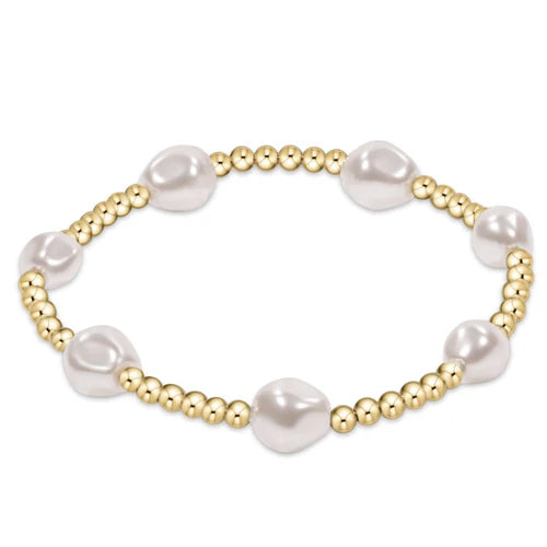 Enewton Extends - Admire Gold 3mm Bead Bracelet - Pearl