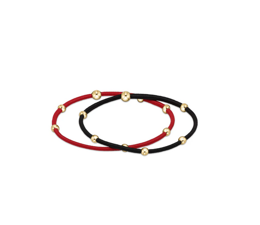 Enewton - "e"ssentials Gameday Hair Bracelet - Red - Onyx - Findlay Rowe Designs
