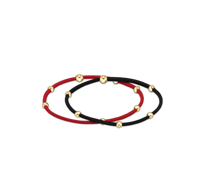 Enewton - "e"ssentials Gameday Hair Bracelet - Red - Onyx - Findlay Rowe Designs