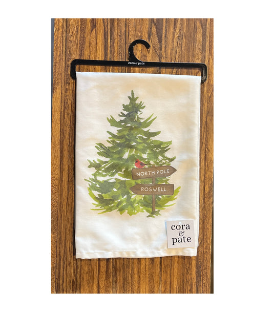 Cora and Pate - Towel - Christmas Directions - Roswell - Findlay Rowe Designs