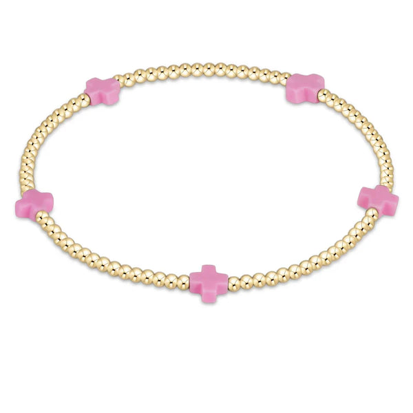 Enewton - EGirl Signature Cross Gold Small 2mm Bracelet - Bright