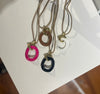 Necklace - Curved Oval Pendant Long - Findlay Rowe Designs