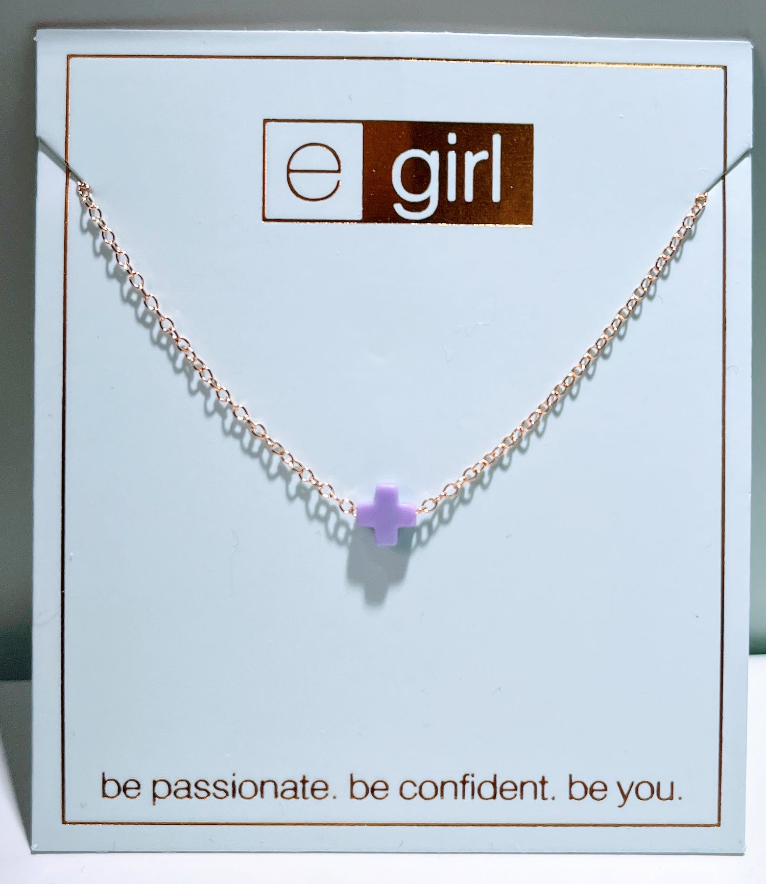 Enewton EGirl Necklace Gold Signature Cross Small Purple Findlay Rowe Designs