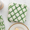 Hester & Cook - Cocktail Napkin - Green Lattice - Findlay Rowe Designs