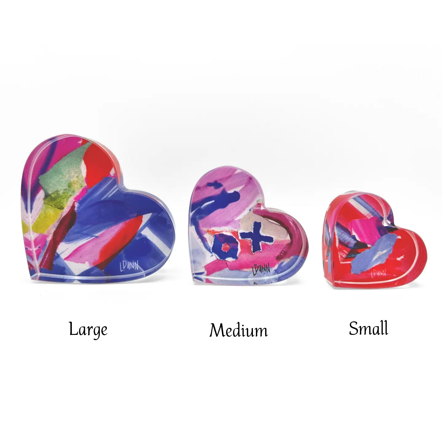 Lauren Dunn - Acrylic Art - Hearts - Findlay Rowe Designs