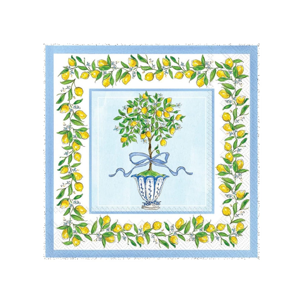 Cocktail Napkins - Lemon Topiary - Findlay Rowe Designs