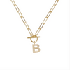 Natalie Wood - Toggle Initial Necklaces in Gold - Findlay Rowe Designs