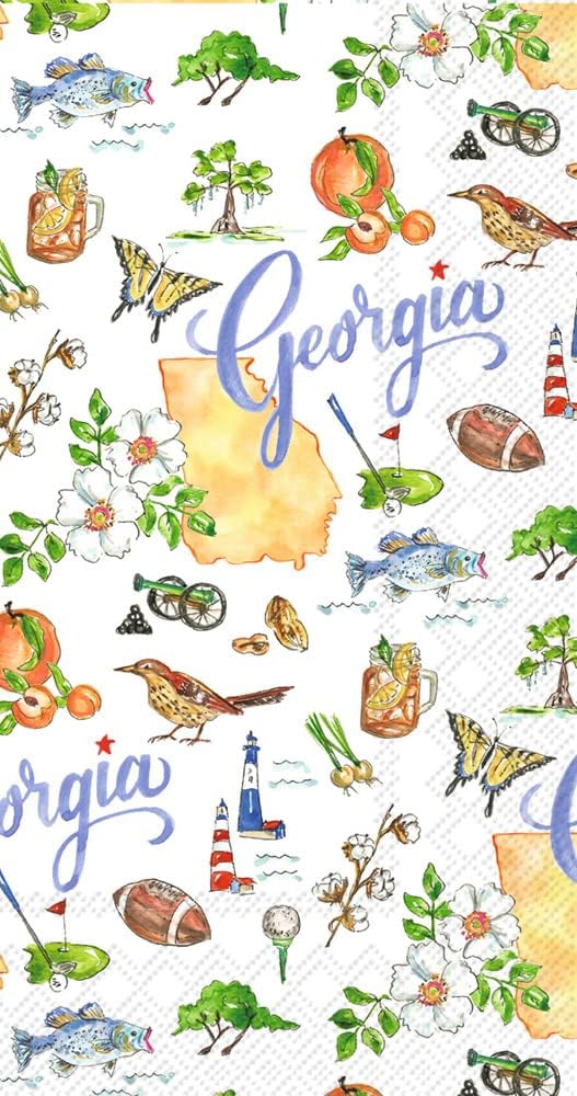 Rosanne Beck - Georgia State Collection - Guest Towel - Georgia - Findlay Rowe Designs