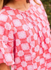 Mary Square - Top - Jane - Quilted Charm Red - Findlay Rowe Designs
