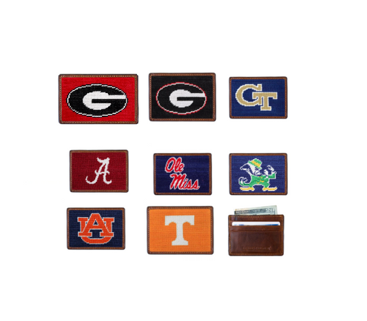 Smathers & Branson - Card Wallet - Collegiate Needlepoint - Findlay Rowe Designs