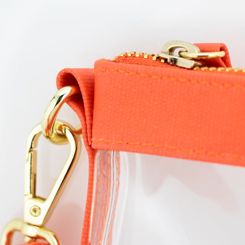 Capri Designs - Small Clemson Clear Crossbody Bag