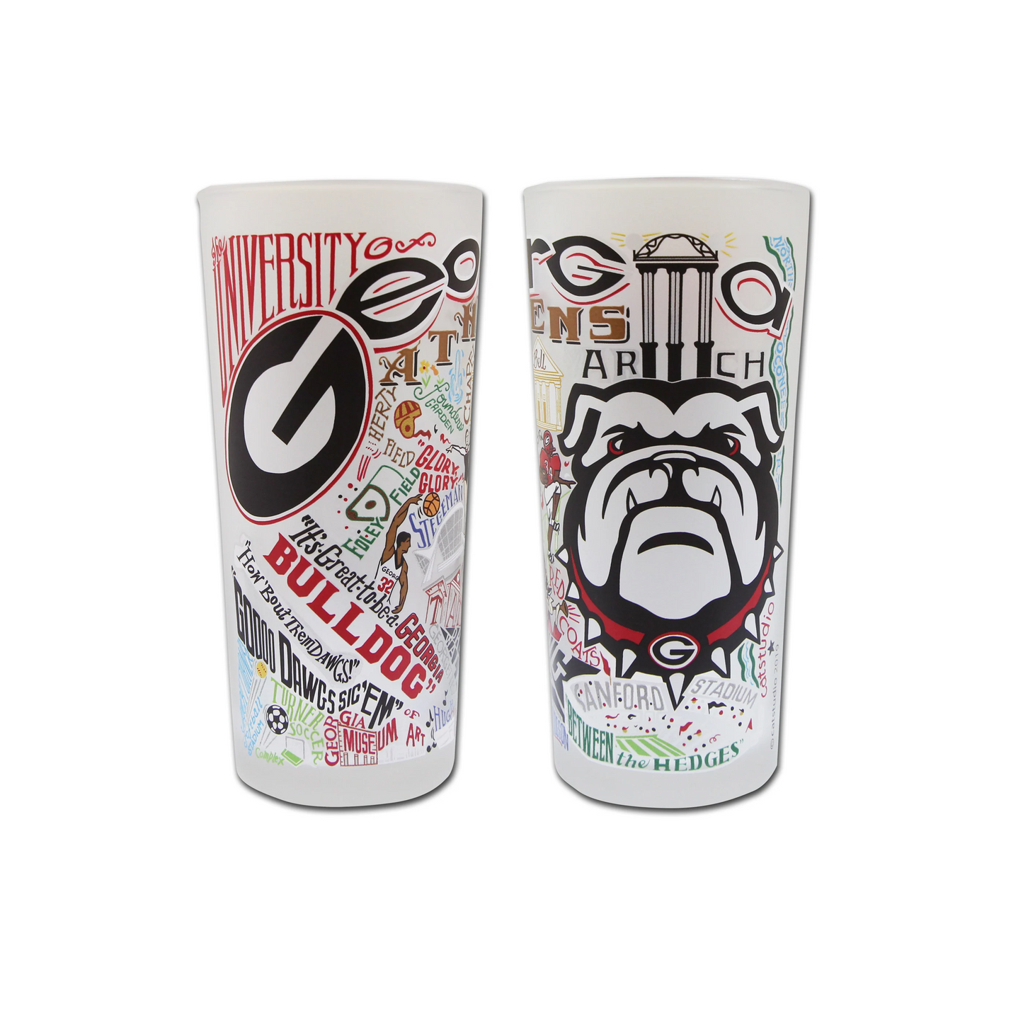 Catstudio - Collegiate Glass 15oz - University of Georgia