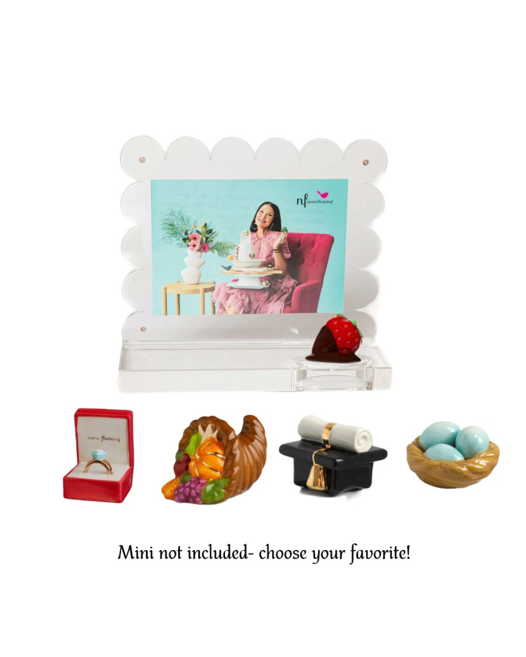 Nora Fleming - Frame - Clearly A-Nora-ble Scalloped Acrylic - Findlay Rowe Designs