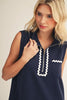 Jodifil - Dress - Mock Neck Sleeveless - Navy - Findlay Rowe Designs