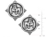 Susan Shaw - Handcast Silver Bulldog Pierced Earrings - Findlay Rowe Designs