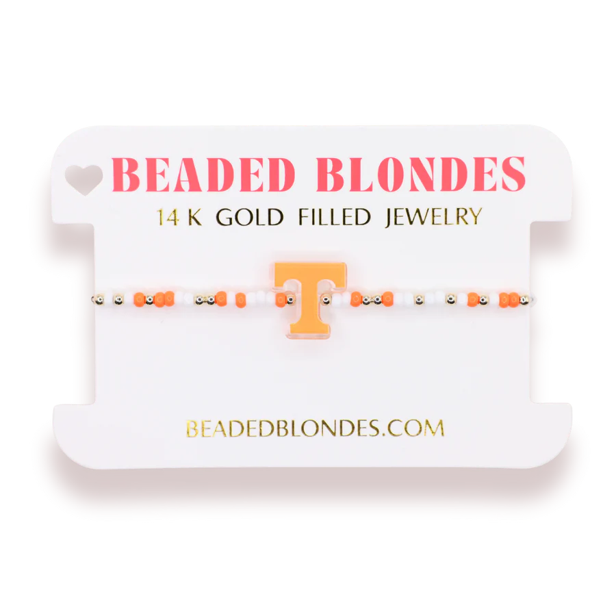 Beaded Blondes - Bracelet - Collegiate Charm - On Color