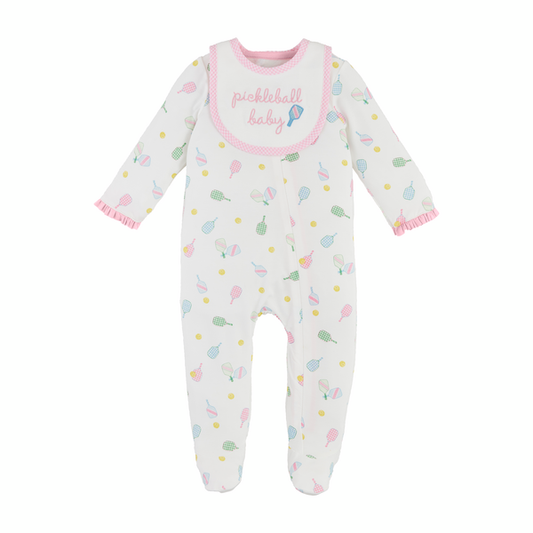 Mud Pie - Baby Sleeper - Pink Pickleball with Bib - Findlay Rowe Designs
