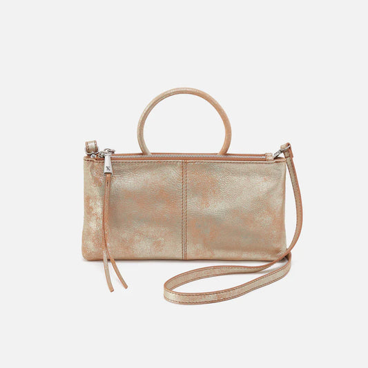 Hobo - Sable Crossbody - Metallic Leather Saddle Stardust