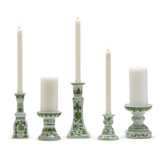 Countryside Assorted Green Candleholders - Findlay Rowe Designs