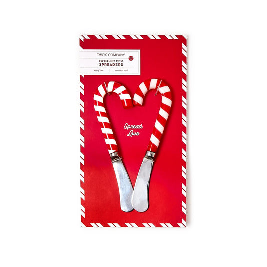 Candy Cane Spreaders - Set of 2 on Gift Card