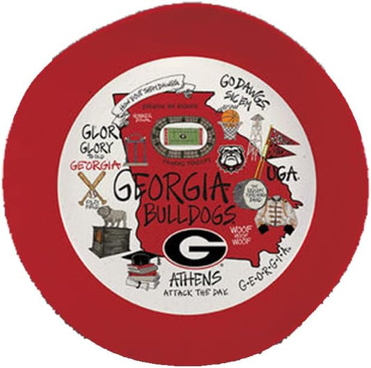 Magnolia Lane - Bowl - Georgia Bulldogs Heavyweight Melamine - Red"