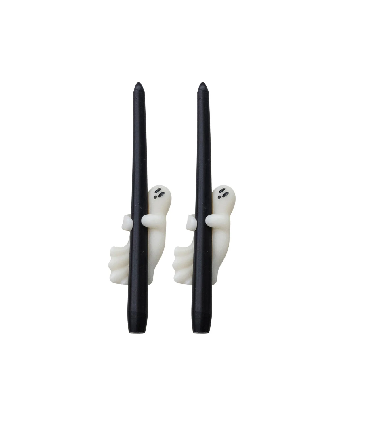 Taper Candle - Black with Ghost - Set 2 - Findlay Rowe Designs
