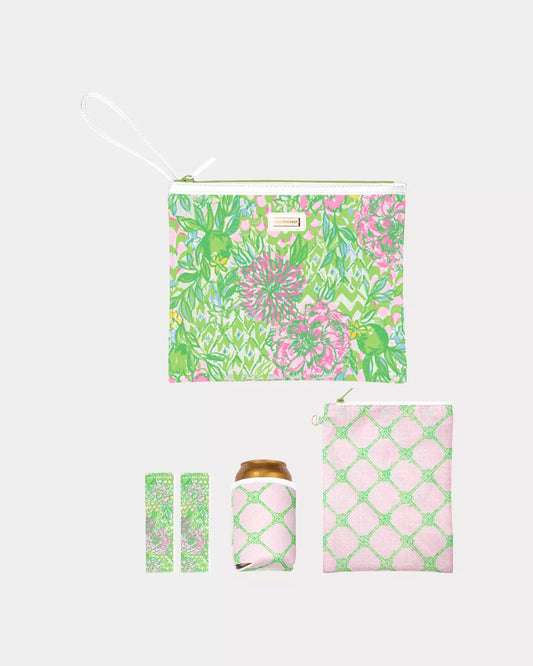 Lilly Pulitzer - Beach Day Pouch - Lime Feeling Good - Findlay Rowe Designs