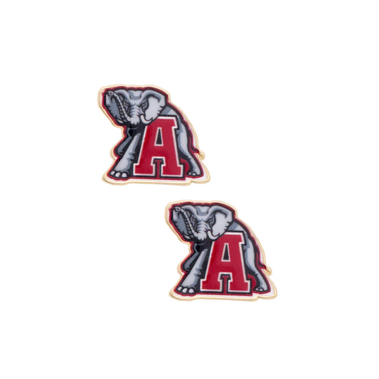 Canvas - Earring - Enamel Stud - Alabama Crimson Tide - Findlay Rowe Designs