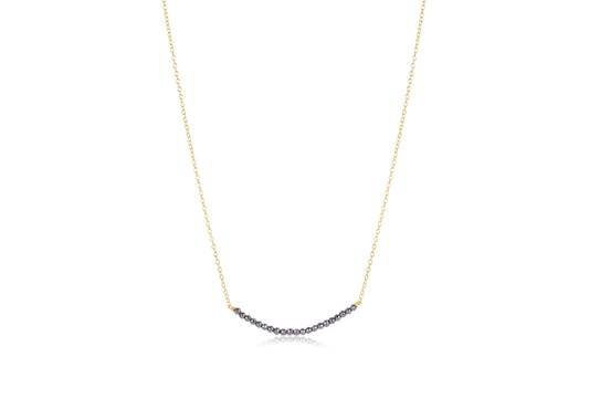Enewton - 16" Necklace Gold - Beaded Bliss Silver Faceted Hematite - Findlay Rowe Designs