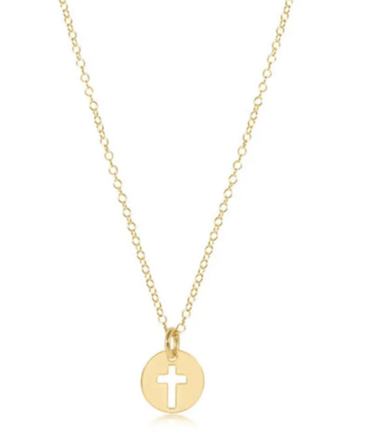Enewton - egirl 14 inch Necklace Gold - Blessed Small Gold Disc - Findlay Rowe Designs