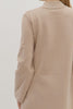 Entro - Dress - Mock Neck Long Sleeve Midi - Sand