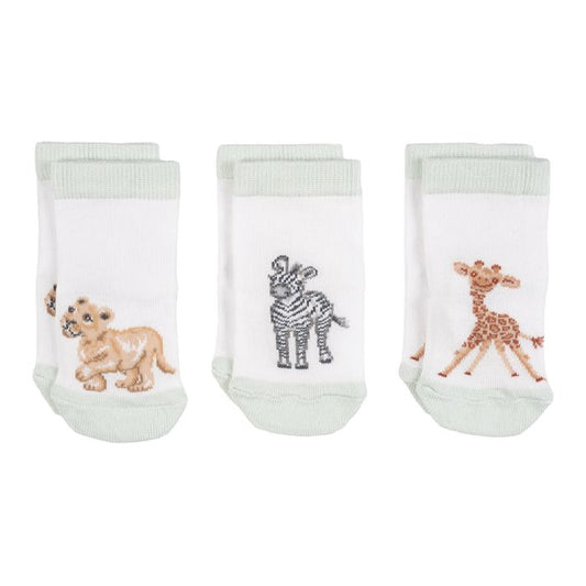 Wrendale - Baby Socks - Little Savannah African Animal. - Findlay Rowe Designs