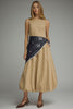 Entro - Dress - Midi - Sleeveless Scarf Overlay - Camel - Findlay Rowe Designs