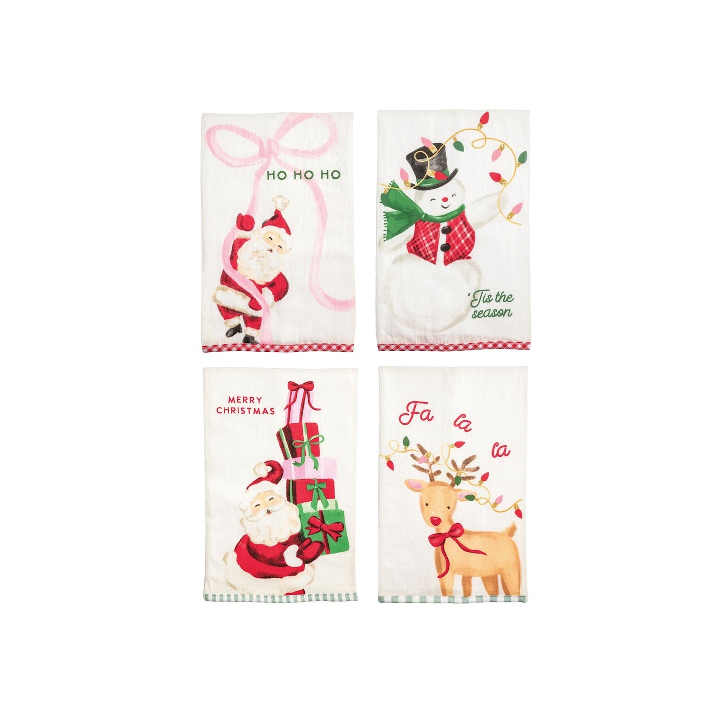 Mud Pie - Tea Towel - Hand Painted Style - Whimsy Christmas - Findlay Rowe Designs