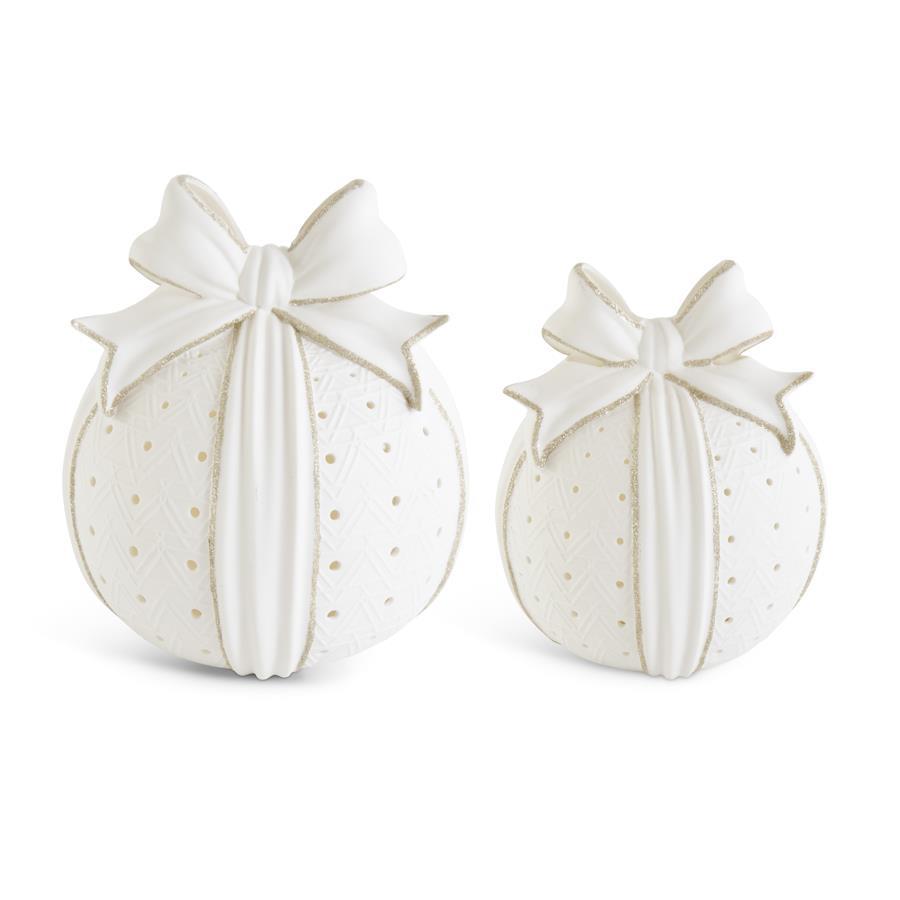 Ornament - Porcelain LED Tabletop Ornament - White