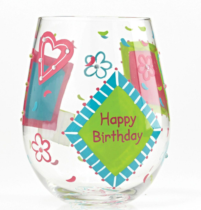 Stemless Glass Birthday Girl