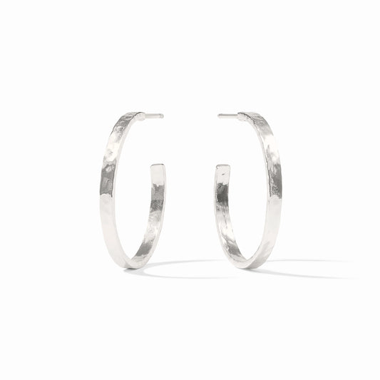 Julie Vos - Earring - Crescent Hoop - Silver