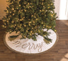 Mud Pie - Tree Skirt - Ivory - Merry - Findlay Rowe Designs