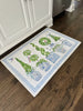 Bamboo Floor Mat - Roseanne Beck - Blue Topiaries - Findlay Rowe Designs