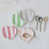 Stoneware Striped Heart Shaped Dish - Findlay Rowe Designs