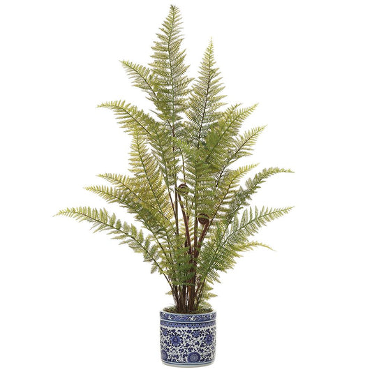 Ceramic Vase - 33in Leather Fern - Findlay Rowe Designs