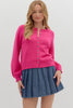 Top -  Long Sleeve Sweater Knit Cardigan - Pink - Findlay Rowe Designs